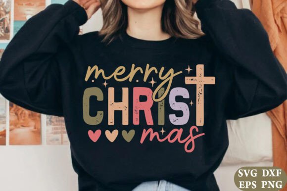 Christian Christmas SVG, Merry Christmas T-Shirt Designs