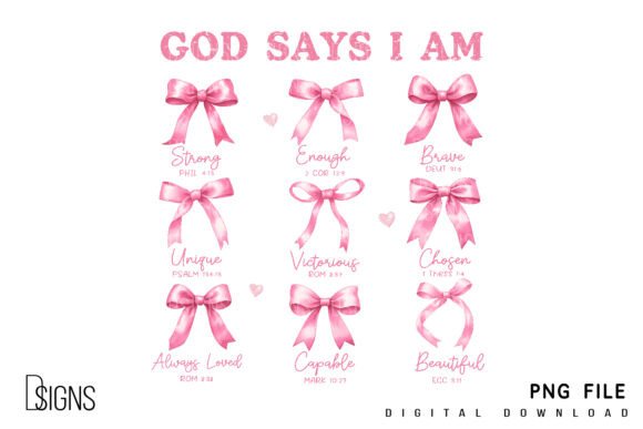 Coquette Bow Valentine Png God Christian T-Shirt Designs