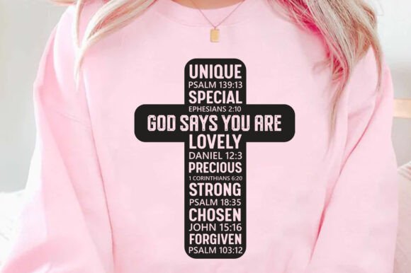 God Says You Are SVG, Elegant Christian