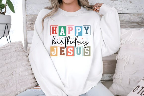 Happy Birthday Jesus SVG PNG for T-Shirt Designs