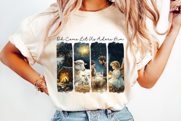Jesus Christmas Brushstroke PNG for T-Shirt Designs