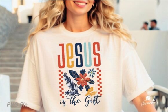 Jesus is the Gift in Christmas PNG for T-Shirt Designs