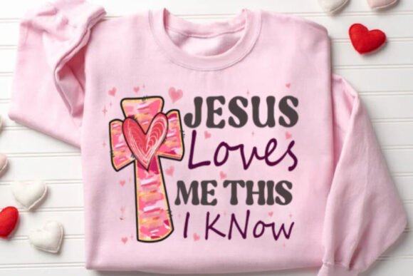 Jesus Loves Me This I Know Png, T-Shirt Designs