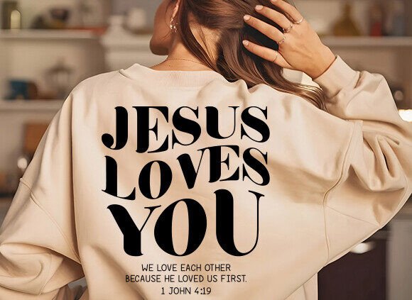Jesus Loves You PNG SVG for T-Shirt Designs