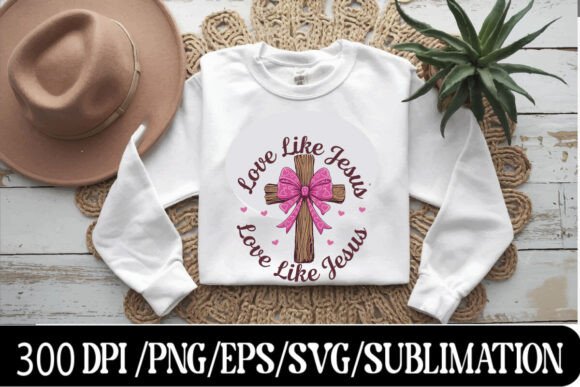 Love Like Jesus Christian Valentine PNG