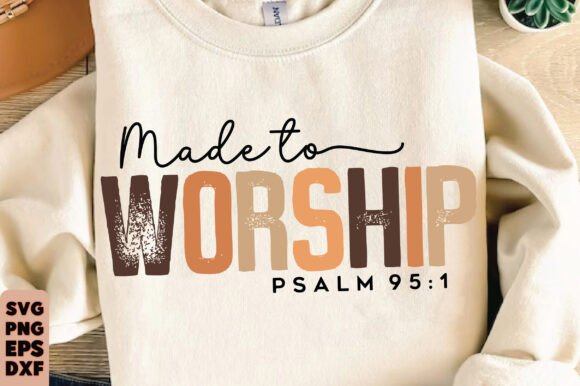 Made to Worship Svg Png, Retro Christian