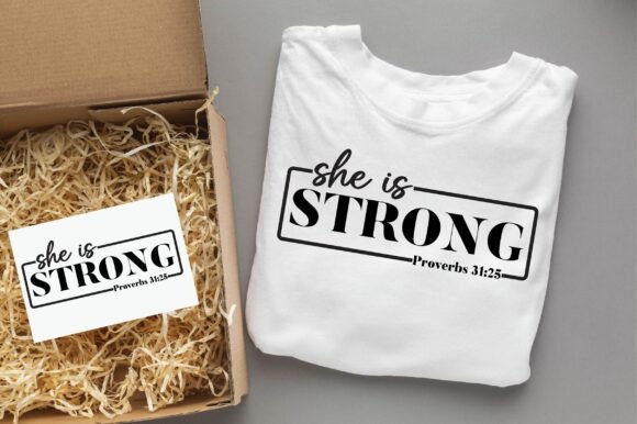 SHE is STRONG Christian Svg Png Design